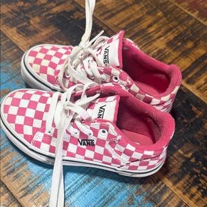 Vans Kids Sneakers in Pink and White Checkered